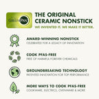 GreenPan Premiere Ovenware Healthy Ceramic Nonstick 13" x 9" Quarter Sheet Baking Pan, PFAS-Free, Warp-Free Bakeware, Durable Quick Heating, Oven & Broiler Safe to 600F, Dishwasher Safe, Gray