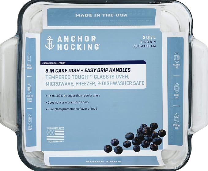 Anchor Hocking Oven Basics Casserole Dish 2 Quart Clear