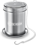 House Again Large Tea Infuser, Extra Fine Mesh Tea Strainers for Loose Tea, 18/8 Stainless Steel Tea Strainer with Extended Chain Hook, Tea Steeper for Brew Tea, Spices & Seasonings, for Multi Cups