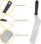 Flat Top Griddle Accessories Kit, 15 Pcs Stainless Steel Barbecue Tool Set for Blackstone and Camp Chef, Grill Spatula Tools Set with Egg Ring, Squeeze Bottles, Sauce Brush, for Teppanyaki Hibachi