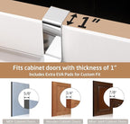 KES Over The Cabinet Door Towel Rack, Kitchen Towel Rack Over Cabinet Towel Bar Towel Holder SUS304 Stainless Steel 2 Pack Polished Steel, KTH200S26-P2