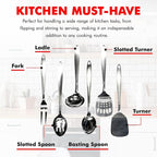 Chef Craft Select Kitchen Tool and Utensil Set, 6 Piece Set, Stainless Steel