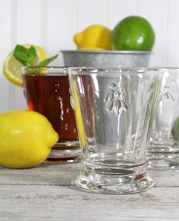 La Rochere Napoleon Bee Tumbler Set of 6 – La Rochere Bee Glassware Sets – Fancy Glassware Drinking Glasses (9 oz)