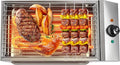 Electric Indoor Outdoor Grill, 1800W Commercial Electric Grill with Removable Griddle, Adjustable Temperature 122F-572F, Stainless Steel Smokeless Indoor Grill for Party Cooking Home Commercial