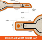 PLAPITATE Silicone Bread Sling for Dutch Oven Liner, Non Stick 2 PCS, Easy Clean Reusable Silicone Baking Mat with Long Handles, Easy to Transfer Sourdough Bread, Orange