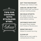 Farberware Classic Series Anniversary Edition Stainless Steel Sauté Pan and Lid with Helper Handle, Induction Suitable, 6 Quart Jumbo Cooker, Metal Utensil Safe - Stainless Steel