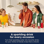SodaStream - ART Sparkling Water Maker | VALUE BUNDLE | CQC CO2 system | Includes 2x CO2 Cylinders, 2x 32 Fl Oz Dishwasher Safe Bottles, 2x Bubly Flavor Drops | Combine with Pepsi Flavors | Misty Blue