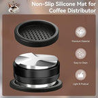 53mm Espresso Accessories Kit, 2-in-1 Distributor & Tamper, Tamper Mat, WDT Tool & Magnetic Dosing Funnel, Compatible with Delonghi & All 53mm Espresso Machines/Portafilters
