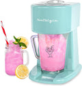 Nostalgia Retro 40-Ounce Frozen Beverage Station - Slushie Machine and Ice Shaver with Automatic Mixing for Soda, Cocktails and Margaritas - Easy & Safe Use - Aqua