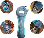 Jar Opener for Seniors with Arthritis,Jar Opener for Weak Hands,5-in-1 Bottle Opener,4-in-1 Can Opener (A-Blue)