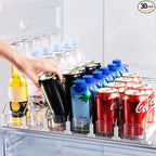 Coanto Drink Organizer for Fridge, Soda Can Dispenser for Refrigerator, Automatic Self-Pushing Fridge Drink Dispenser Holds up to 30 Cans, 6 Row