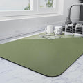 Ecotrim - Dish Drying Mat for Kitchen Counter | Coffee Bar Mat for Countertops | Heat Resistant Drainer Mat with Non-slip Rubber Backed | Hide Stain Kitchen Absorbent Draining Mat | Green 16"x20"