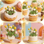 1 Pcs Tulip Fondant Mold, Flower Chocolate Silicone Mold, Food-Grade Material, for Baking Cookies Candy Sugar Crafts, Marzipan Muffins Chewing Gum Salted Dough Epoxy Resin Plaster Soap Clay