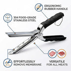 Stainless Steel Rib Membrane Removal Tool, Glue-Free Full-Wrap Anti-Slip Grip, Dishwasher Safe Rib Prep Tool For Barbecue Grilling Accessories