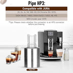 Stainless Steel Milk Pipe Casing with HP3 Adapter, Compatible with Jura Coffee Machine Models:Z8/Z6/Z10/J6/J8/S8/S80/E8/E8 Chrome/GIGA X8cG2/X8G2/GIGA X3cG2 /X3G2/X8/X10/WE8/GIGA 10