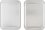 Nordic Ware Naturals 3 Piece Compact Pan Set, Toaster Oven, Counter Ovens, Air Fryer and Broiler Safe, Size for 1-2 Portions - Includes Baking Sheet, Broiling Rack and Rectangular Pan