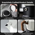 Bincoo Three Valve Espresso Maker Stovetop,Camping Moka Pot 2 Cup/120ML,Stove Top Espresso Italian Coffee Maker,Easy to Use