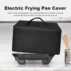 Electric Skillet Cover Electric Frying Pan Cover Heavy Duty Waterproof Heat-Resistant Nylon Covers Case for bella Make Take Oven Grill/for Crux Electric Skillet (Black)