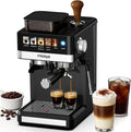 Espresso Machine with Grinder,20Bar Compact Espresso Maker with Steam Milk Frother,Coffee Maker for Home - Cappuccino Latte & Cold Brew Iced Coffee Maker & Americano, Gift for Women or Men
