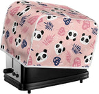 JEOCODY Pink Panda Print Toaster Cover - 2 Slice, Dust and Fingerprint Free, Machine Washable
