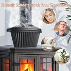 Cast iron Humidifier Seasonal Wood Stove Steamer with Sauce Pot, Camping Grill Essential, Non-Toxic Cast Iron Kitchenware for Indoor/Outdoor Use