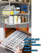Under Shelf Basket Storage 2Pack - 12.6in Metal Under Cabinet Shelf, Hanging Wire Basket Shelves, Undershelf Storage Basket for Kitchen Pantry Bookshelf