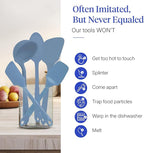 GIR: Get It Right 5-Piece Silicone Ultimate Kitchen utensils set - Ladle, Spatula, Flip, Spoon & Spoonula - Non toxic cooking utensils for Nonstick Cookware, Cooking and Baking - Slate