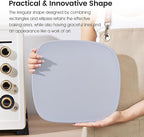Pizza Stone, 12" x 11" x 0.47" Ceramic Coating & Cordierite Pizza Stones for Oven Grill BBQ, Heavy Duty Non Stick Baking Stone for Pizza & Bread, Unique Shape Design Grilling Stone (Gray)