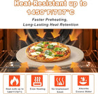 16" Round Pizza Stone, Large Cordierite Bread Baking Stone for Oven and Grill, Safe Circular Cooking Stone for Grill 16 Inch, Ideal for Grilling Baking Several Sizes of Pizzas
