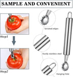 4-Piece Strawberry Huller & Tomato Corer Set - Stem Remover Tool for Strawberry, Potato, Pineapple