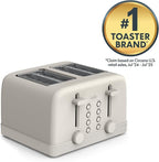 bella 4 Slice Toaster, 6 Setting Shade Control with Reheat & Cancel Buttons, Removable Crumb Tray, Anti Jam & Auto Shutoff, 900 Watt, Oatmilk