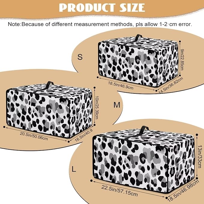 Leopard Print Toaster Oven Dust Cover, Heat-Resistant Case for Toaster Oven, Heavy Duty Washable Dust Cover Fit Most Small Appliance, (Large-18.5*22.5*12.99 inches)