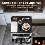 Top Mat for Ninja Luxe Espresso Coffee Machine ES601 & ES701–Coffee Top Silicone Mat Protects Top Surface Anti-scratch,Non-Slip Heat Resistant,Food-Grade Silicone for Ninja Luxe Cafe Accessories