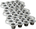 Nordic Ware Cast Aluminum Petite Popover Pan 1/4 Cup Each, 12 Cavity, Silver/Gray (Pack of 3)