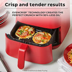 Instant Pot Vortex 2QT Mini Air Fryer, Small Air fryer that Crisps,Reheats,Bakes,Roasts for Quick Easy Meals,Includes over 100 In-App Recipes, is Dishwasher-Safe, from the Makers of Instant Pot, Red