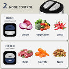 Electric Food Processor Vegetable Chopper, Easy Clean Meat Grinder with 2 Bowls (8 Cup Stainless Steel+8 Cup Glass), Small Food Mixer for Fruits/Meat/Nuts/Fish/Veggie/Pet Food/Baby Food
