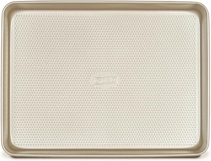 Glad Baking Pan Nonstick - Oblong Metal Dish for Cake and Lasagna - Heavy Duty Carbon Steel Bakeware, Medium