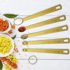 Wildone Gold Measuring Cups & Spoons Set of 21 - Includes 7 Stainless Steel Nesting Measuring Cups, 8 Measuring Spoons, 1 Leveler & 6 Mini Measuring Spoons, Ideal for Dry & Liquid Ingredients
