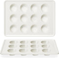 HONGBAKE 2 Pack Nonstick Ceramic Muffin Pan, 12 Cup Muffin tin for Baking, Non-toxic Cupcake Pan, Heavy-duty Aluminized Steel Cupcake Tray with Diamond Texture, Easy To Clean (Cream, 2PCS)