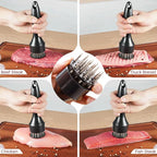 Chicken Shredder Tool Twist Large 3 layer With Meat Tenderizer Tool & Brush,Manual Chicken Breast Grinder,10'' Pro Meat Shredder, BPA Free Anti-Slip Ergonomic Handle,Suitable For Beef &Vegetable