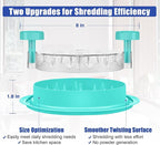 Chicken Shredder Tool Twist: 2026 Pro Food-Grade Visible Meat Shredder with Strong Anti-Slip Base, Ergonomic Handle, Chicken Breast Shredder, Suitable for Pork Beef Chicken (Green)