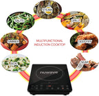 Nuwave Pro Chef Induction Cooktop, NSF-Certified, Commercial-Grade, Portable, Powerful 1800W, Large 8” Heating Coil, 94 Temp Settings 100°F - 575°F in 5°F, Shatter-Proof Ceramic Glass Surface