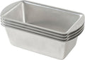 Nordic Ware Natural Aluminum Commercial Mini Loaf Pans, Four 2-Cup Pans