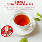 Organic Ashwagandha Tea Pods for Keurig with Ginger, Licorice, Organic Hibiscus Sabdariffa, Rosehip, & Lime - Decaf Herbal Tea - Energizing Tea by Teavity (24 Tea Pods)