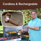 HorsePower Giddy Up Grill Cleaner AS SEEN ON TV! – Cordless, Rechargeable BBQ Tool with 350 RPM Stainless Roller, LED Light – Patents Pending – From BulbHead, a Family-Owned American Brand