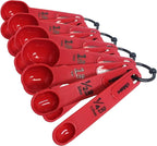 MIRRO 4pc Nested Measuring Spoons Set, Red (Pack of 4)