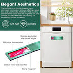 Christmas Dishwasher Clean Dirty Sign - Red & Green Clean Dirty Magnet for Kitchen Decor & Home Organization Gift, Easy Slide with Extra Tape (Green-06)