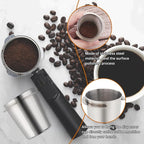 Coffee Dosing Cup 51mm, Espresso Coffee Dosing Cup, Stainless Steel Dosing Cup Compatible with All 58mm Portafilter,Coffee Powder Cup, Coffee Powder Feeder (1, Silver, 51mm)