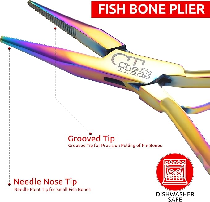 Fish Bone Pliers/Tweezers Stainless Steel Washable (plasma)