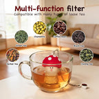 2PCS Mushroom Tea Strainers Silicone Tea Infusers Tea Infusers For Loose Tea Tea Accessories Cute Kitchen Accessories Mushroom Gifts